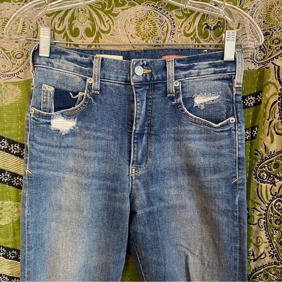 Anthropologie x Pilcro The Selvedge Vintage Straight Distressed Jeans Size 27 - Picture 3 of 16